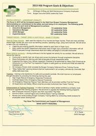 2014 HSE Program Goals and Objectives